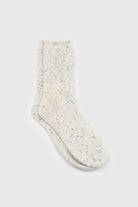 Neutral rainbow fleck thick socks - Set of 3_4