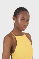 Mustard tie back dress_3