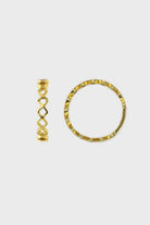 Gold zig zag diamonds ring_1