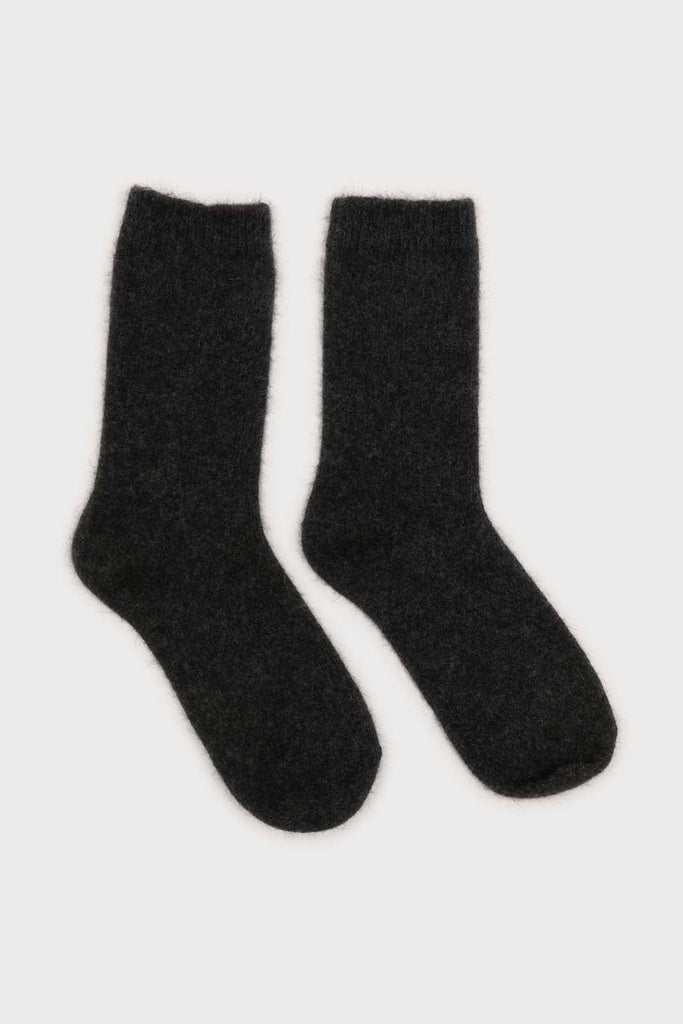Charcoal angora smooth socks_3