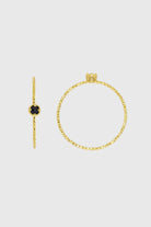 Gold genuine sapphire birthstone ring / Sep - dark blue_1