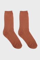 Brown giant rib socks_4