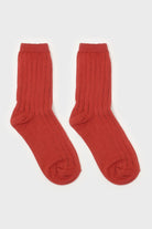 Orange giant rib socks_4