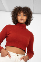 Rust orange wool cropped turtleneck jumper_3