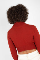Rust orange wool cropped turtleneck jumper_5