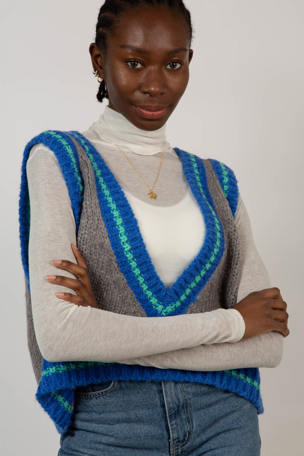 Ivory wool blend fitted turtleneck_8