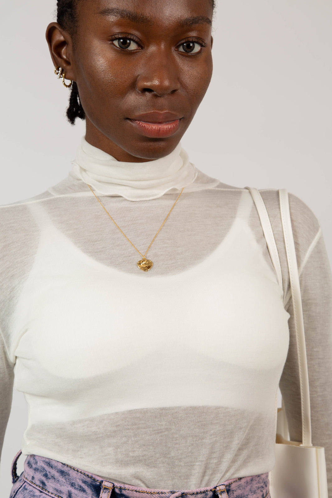 Ivory wool blend fitted turtleneck_5