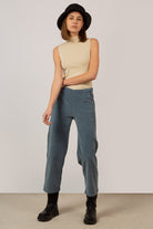 Pale blue corduroy wide leg trousers_4