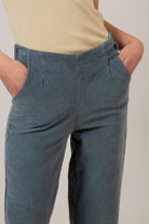 Pale blue corduroy wide leg trousers_3