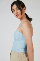 Light blue denim lace back corset tank_10