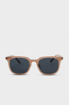 Beige and blue classic rectangle sunglasses_2