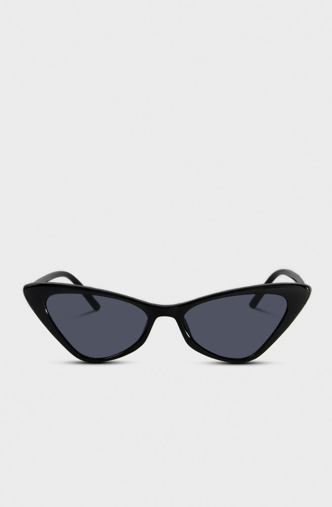 Black structured cat eye sunglasses_1