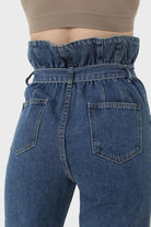 Mid blue high bag waist jeans_5