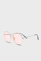 Pale pink and gold lined round sunglasses_3