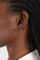 Gold large hexagon earrings_2