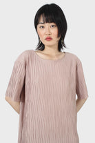 Dusty pink wrinkle tunic maxi dress_8