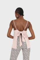 Pink tie back ribbed thin strap tank_2