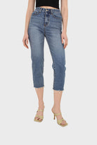 Mid blue slit boyfriend jeans - 770_1