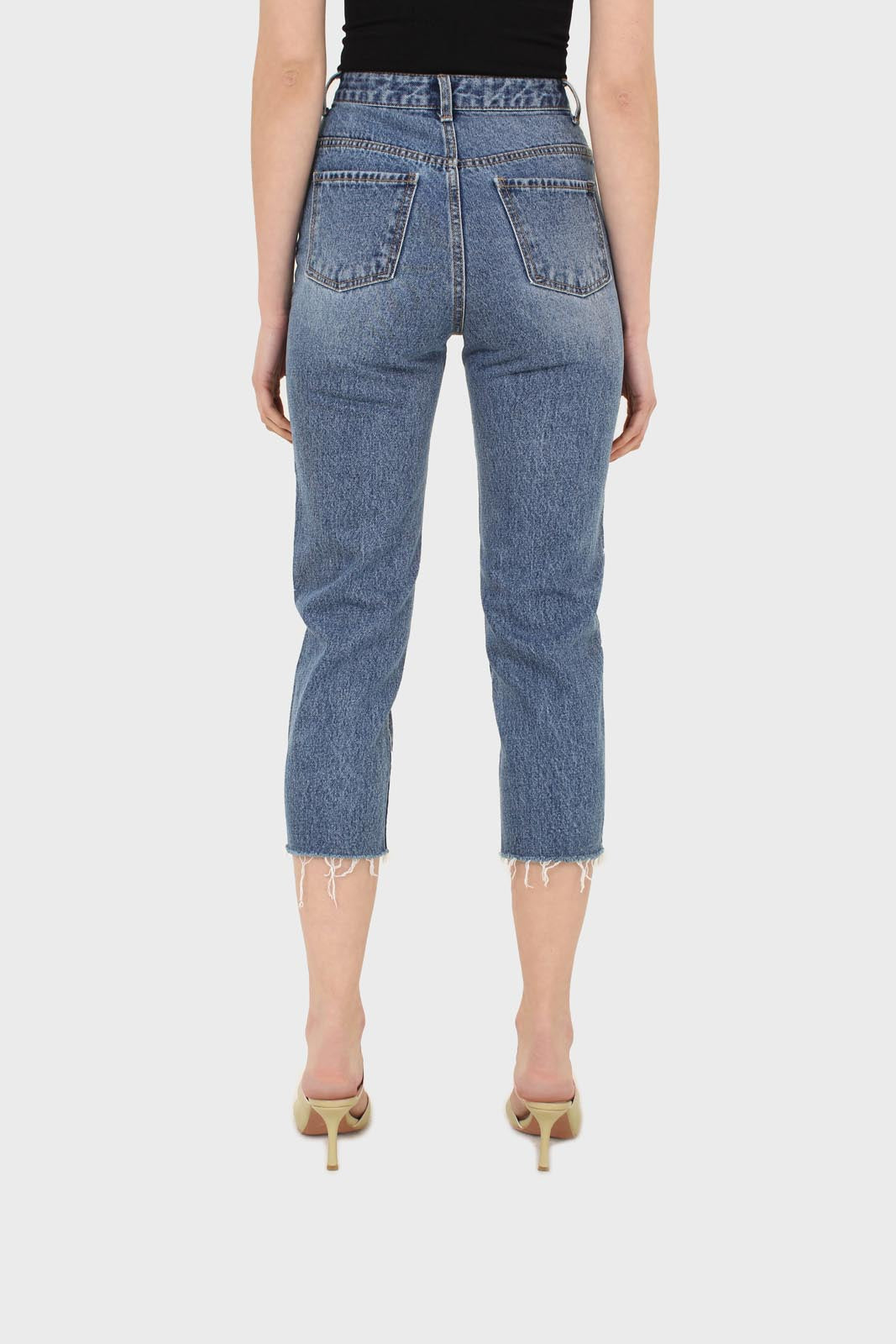 Mid blue slit boyfriend jeans - 770_3