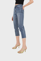 Mid blue slit boyfriend jeans - 770_2