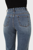 Mid blue slit boyfriend jeans - 770_4