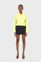 Neon yellow patch pocket cropped jacket_3