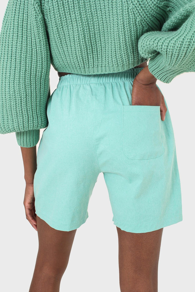 Mint simple loose fit shorts_2