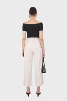 Black side shirring off shoulder tee_6