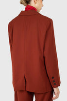 Dusty orange piping pocket oversized blazer_6