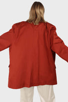 Burnt orange flap pocket silky blazer_4