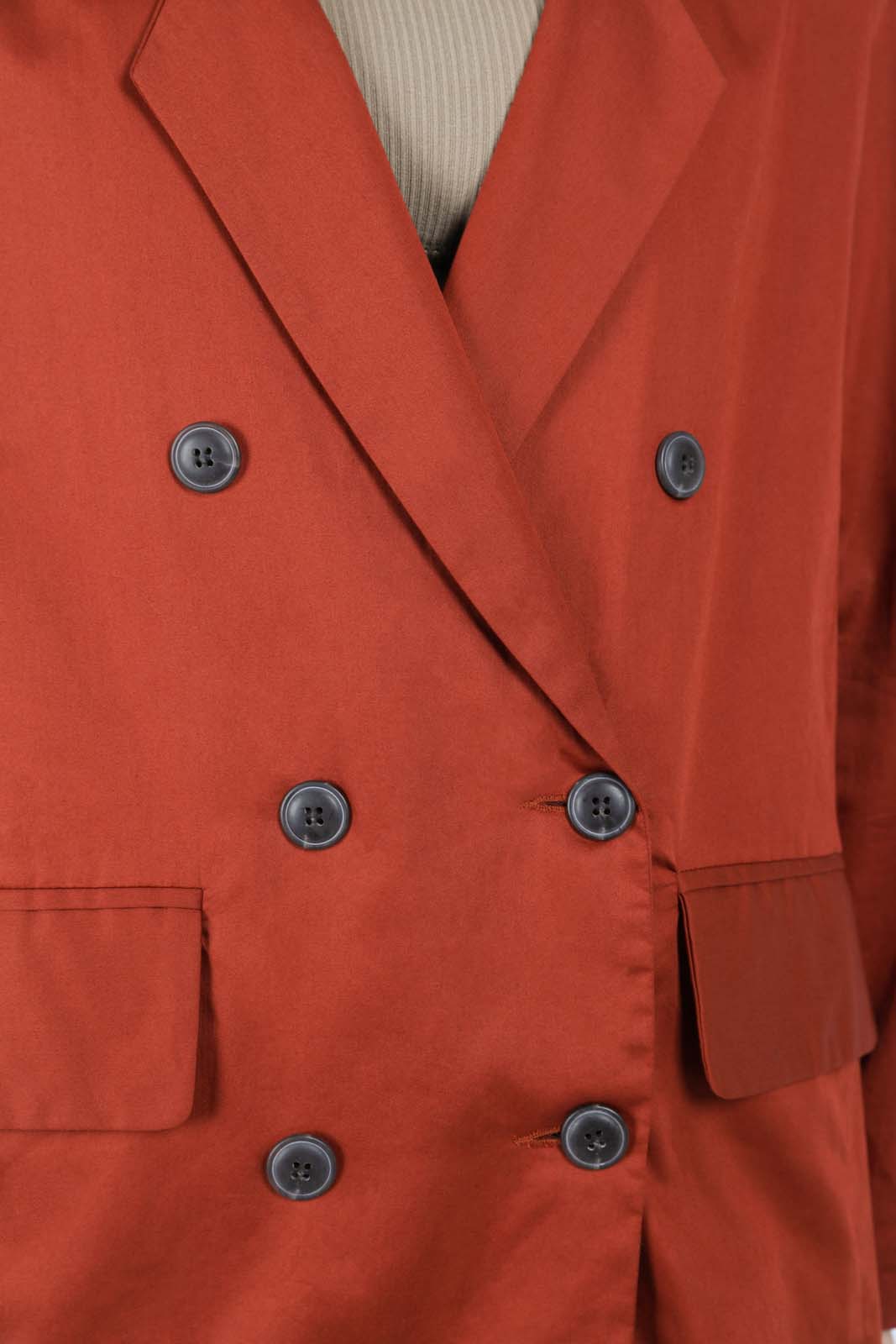 Burnt orange flap pocket silky blazer_5