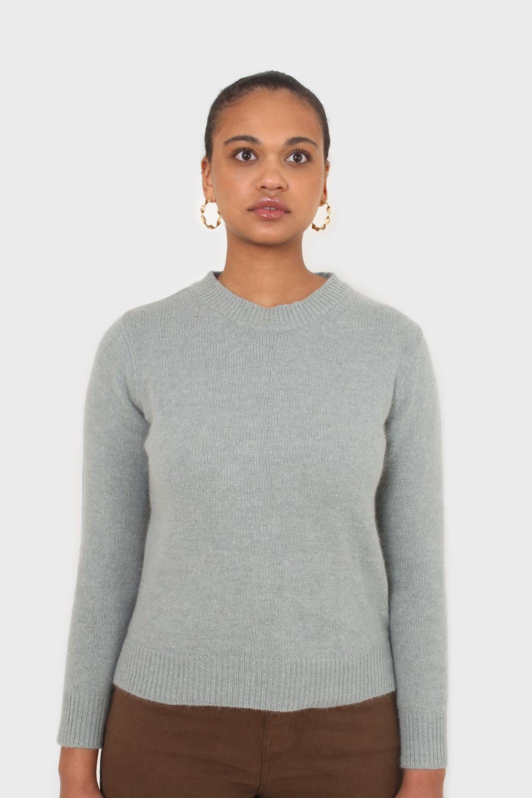 Mint angora crew neck jumper_1
