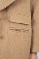 Camel single breasted oversized slit pocket coat_4