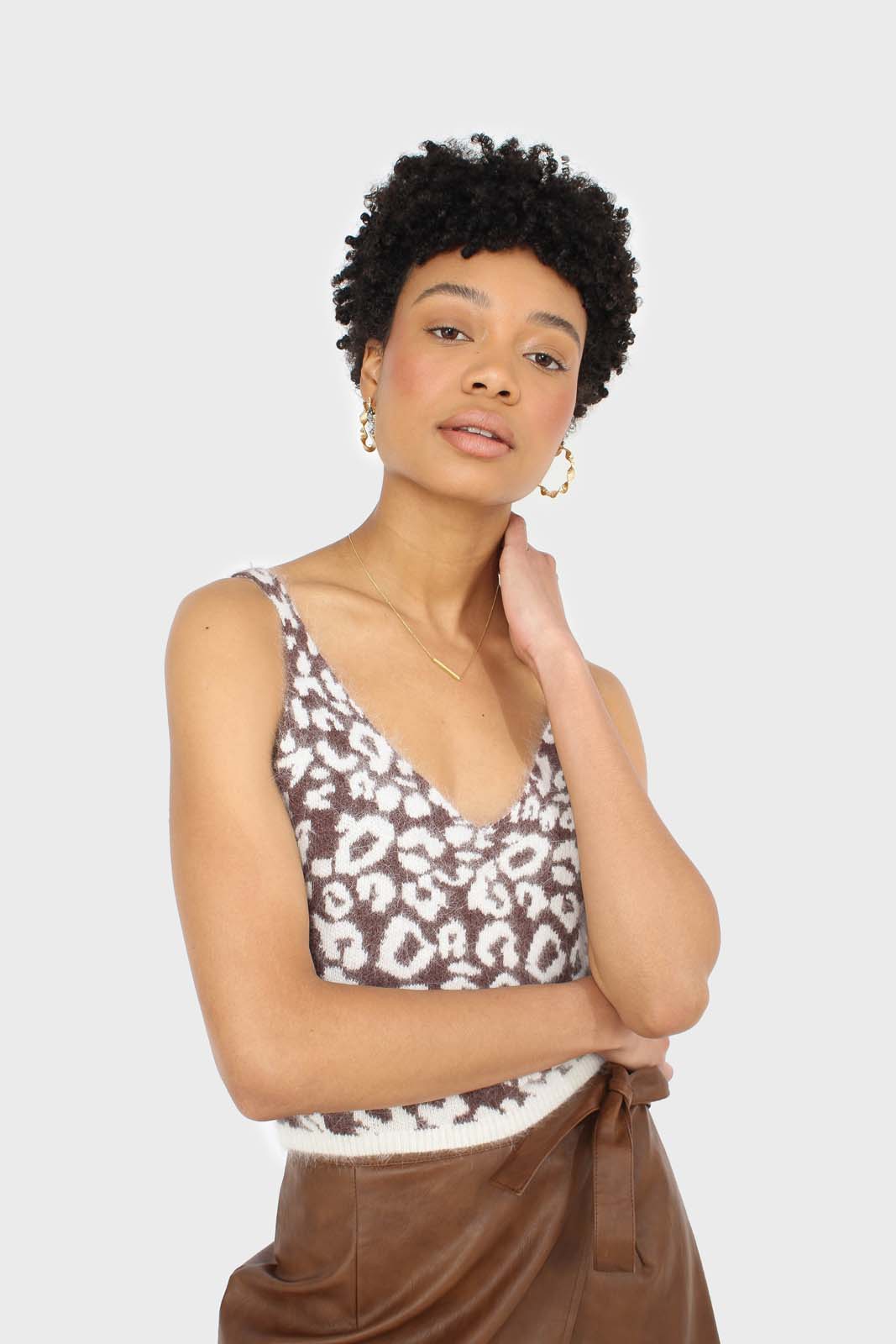 Ivory and brown leopard angora tank_4