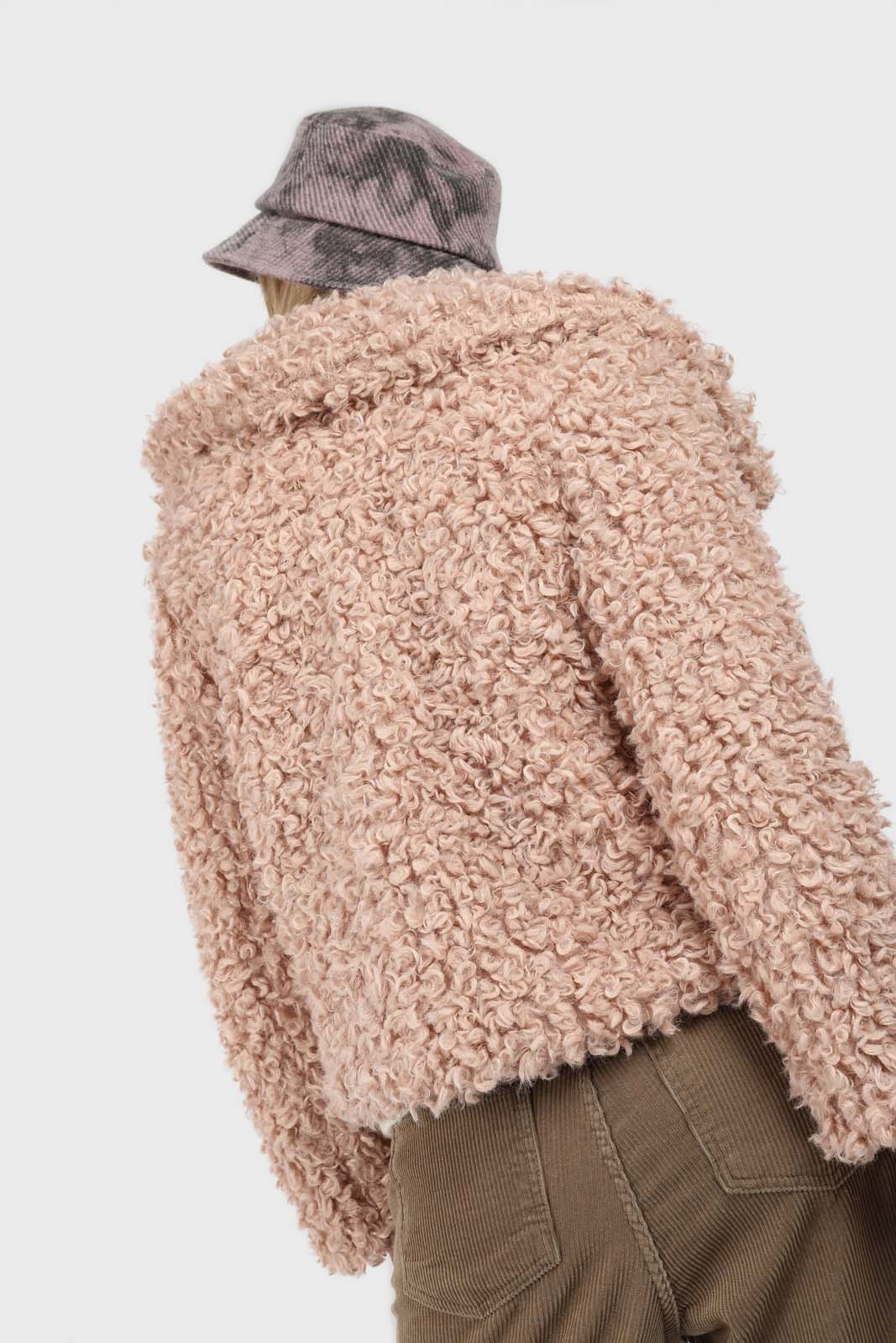 Pale pink poodle fur jacket_4