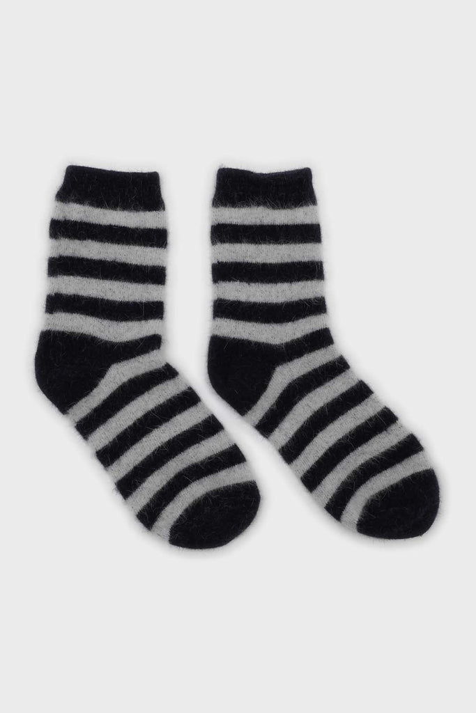 Navy and grey striped angora socks_4