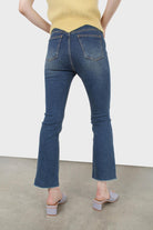 Washed blue boot cut jeans - 3262_6