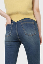 Washed blue boot cut jeans - 3262_3