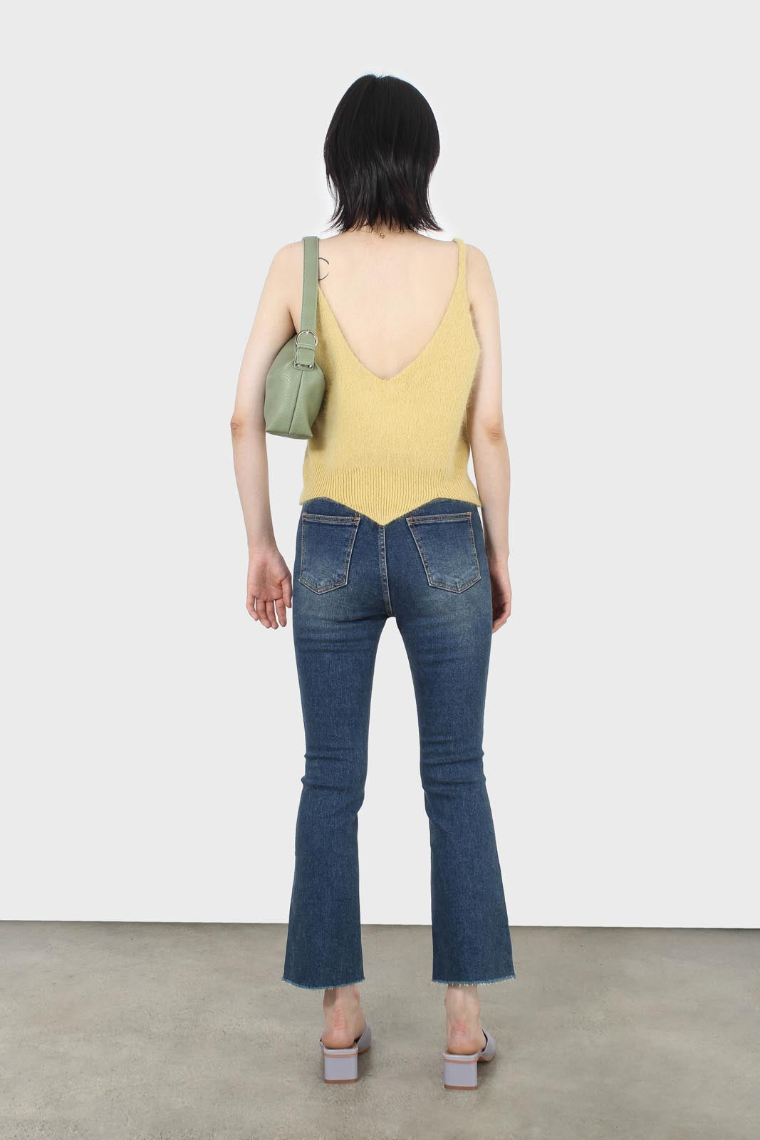 Washed blue boot cut jeans - 3262_5