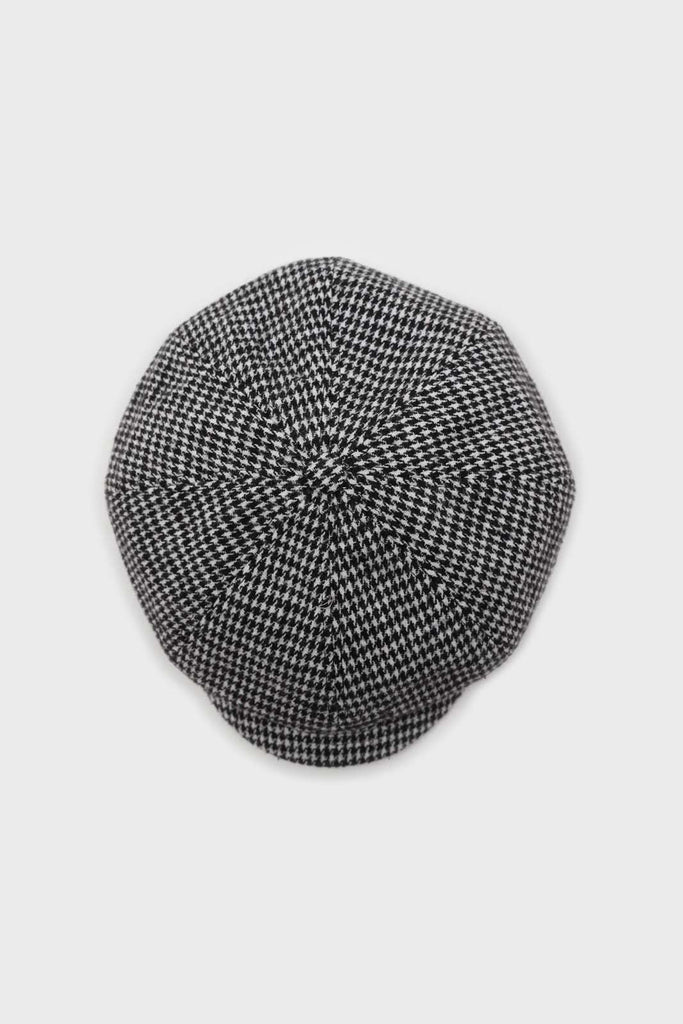 Black and white houndstooth baker boy hat_2