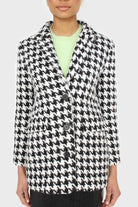 Black and white large houndstooth wool blazer_6