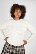 Ivory textured alpaca soft jumper_3