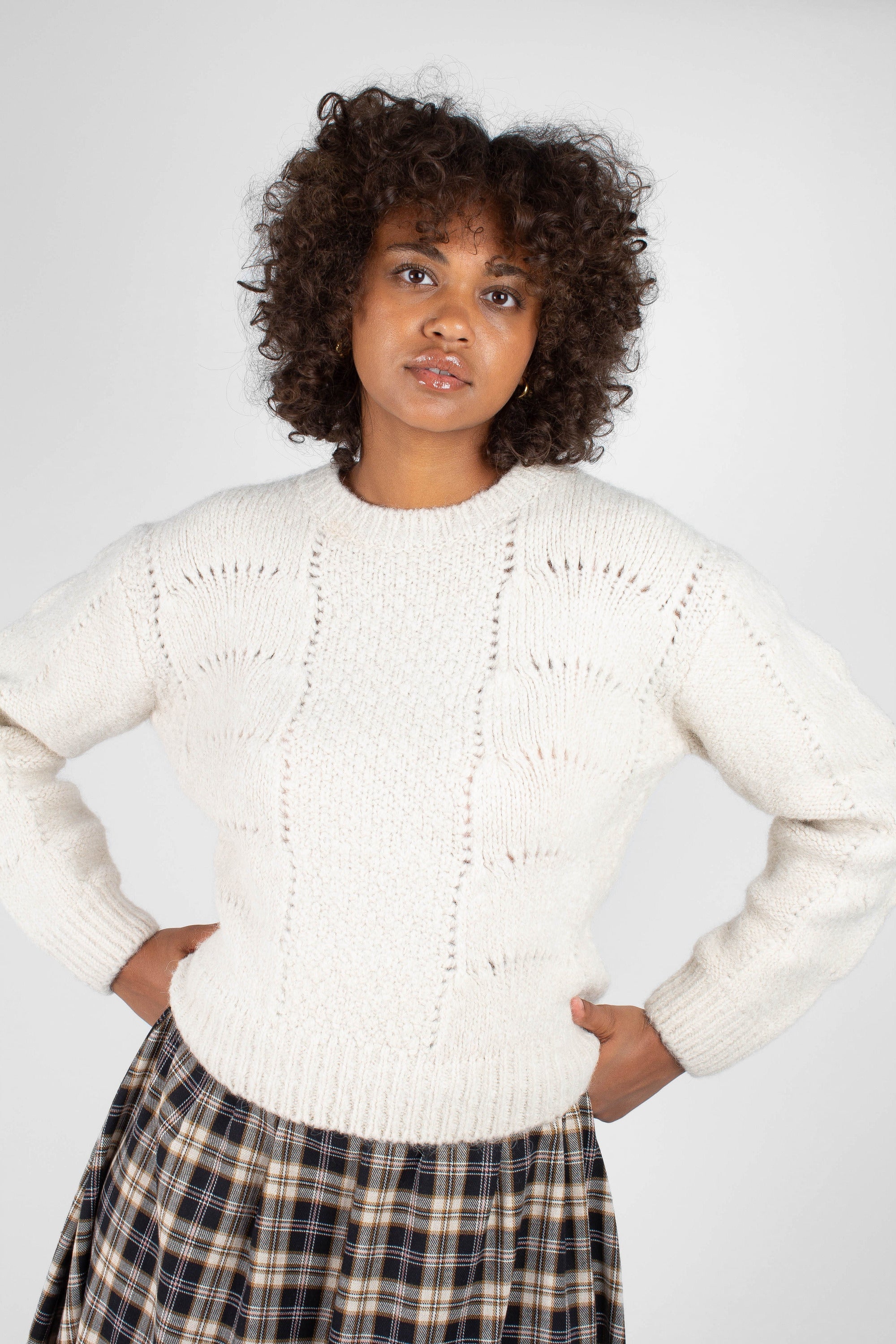 Ivory textured alpaca soft jumper_3