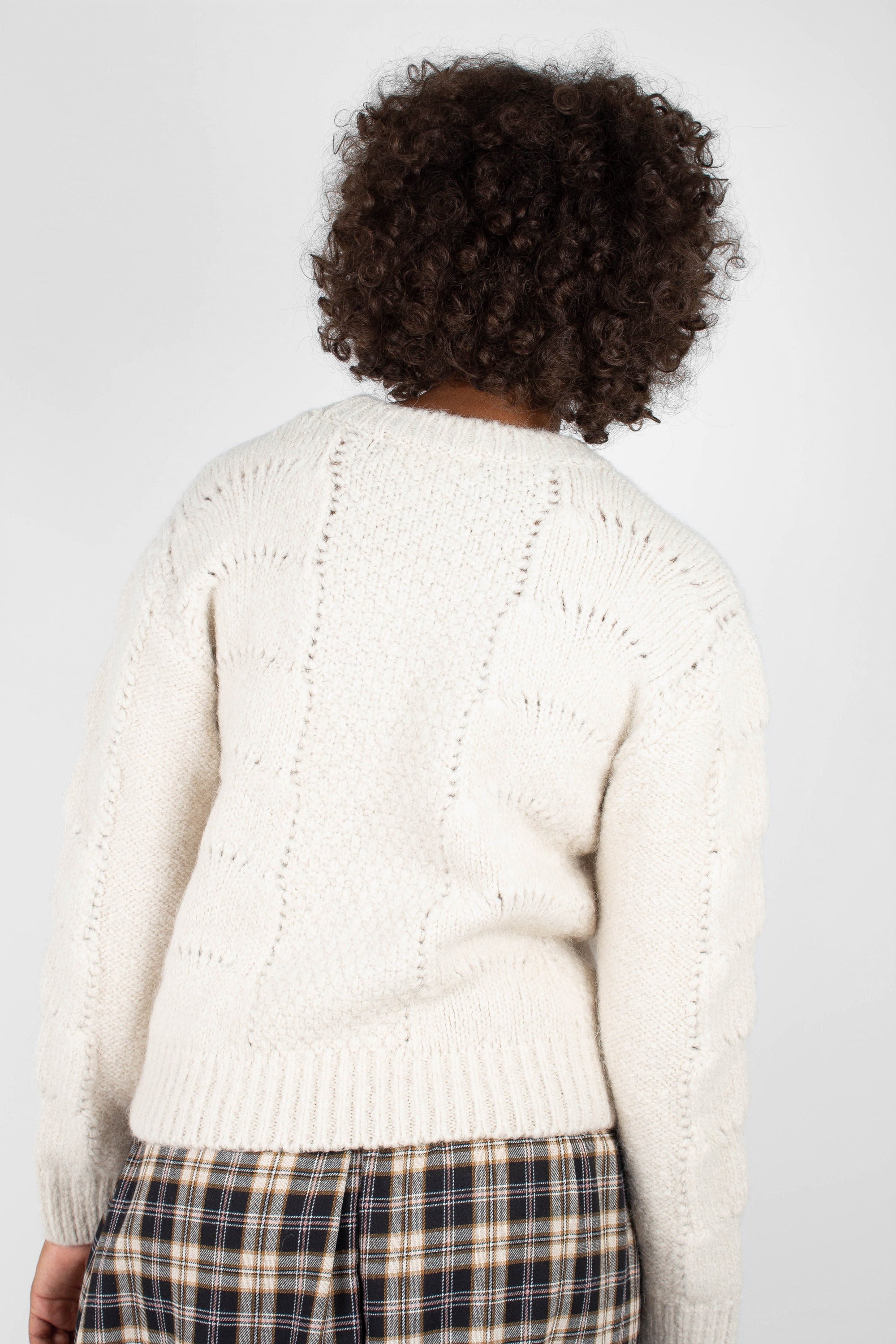 Ivory textured alpaca soft jumper_6