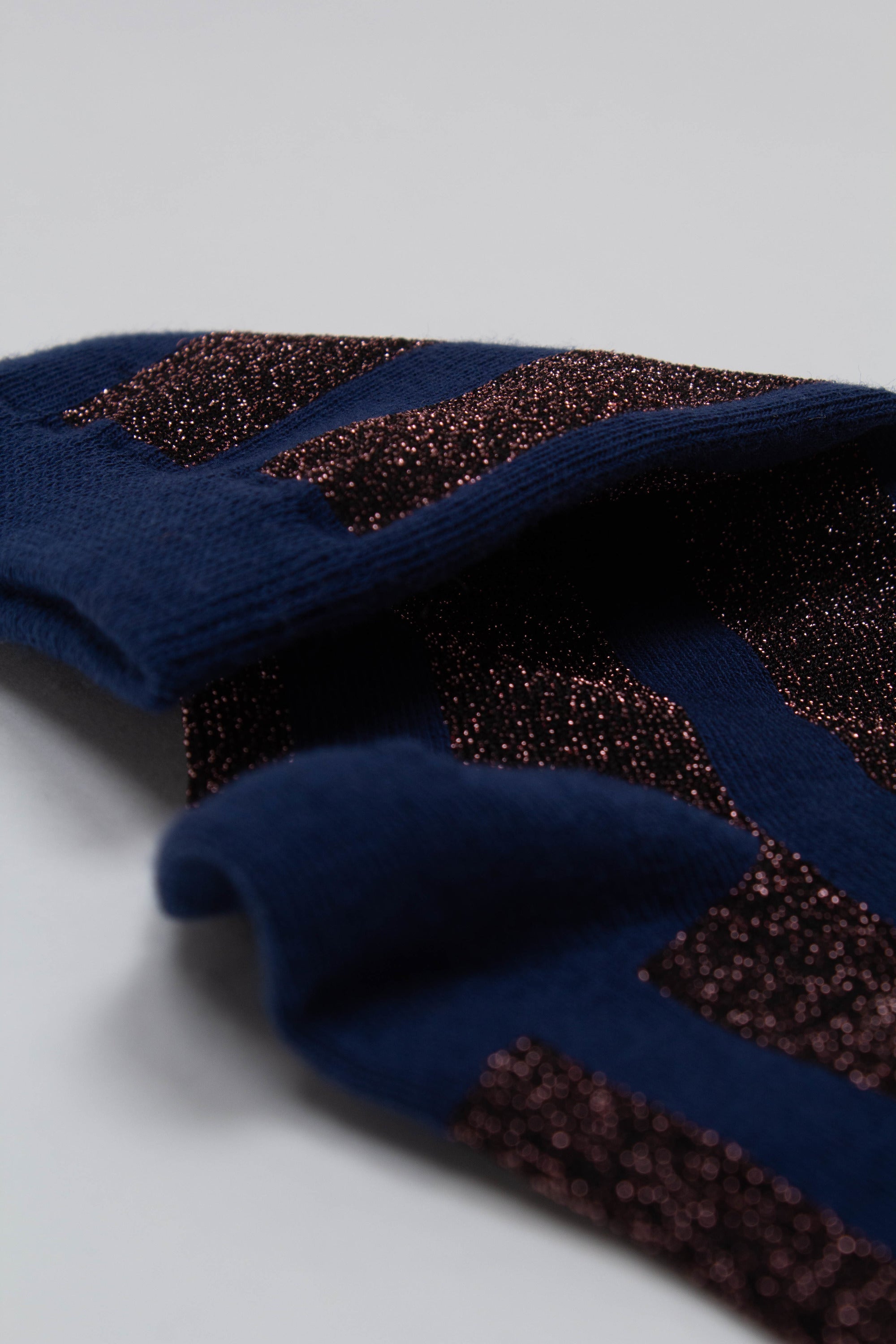 Blue and pink glitter vertical striped socks_6