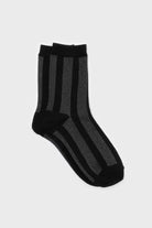 Glitter vertical striped socks - Set of 3