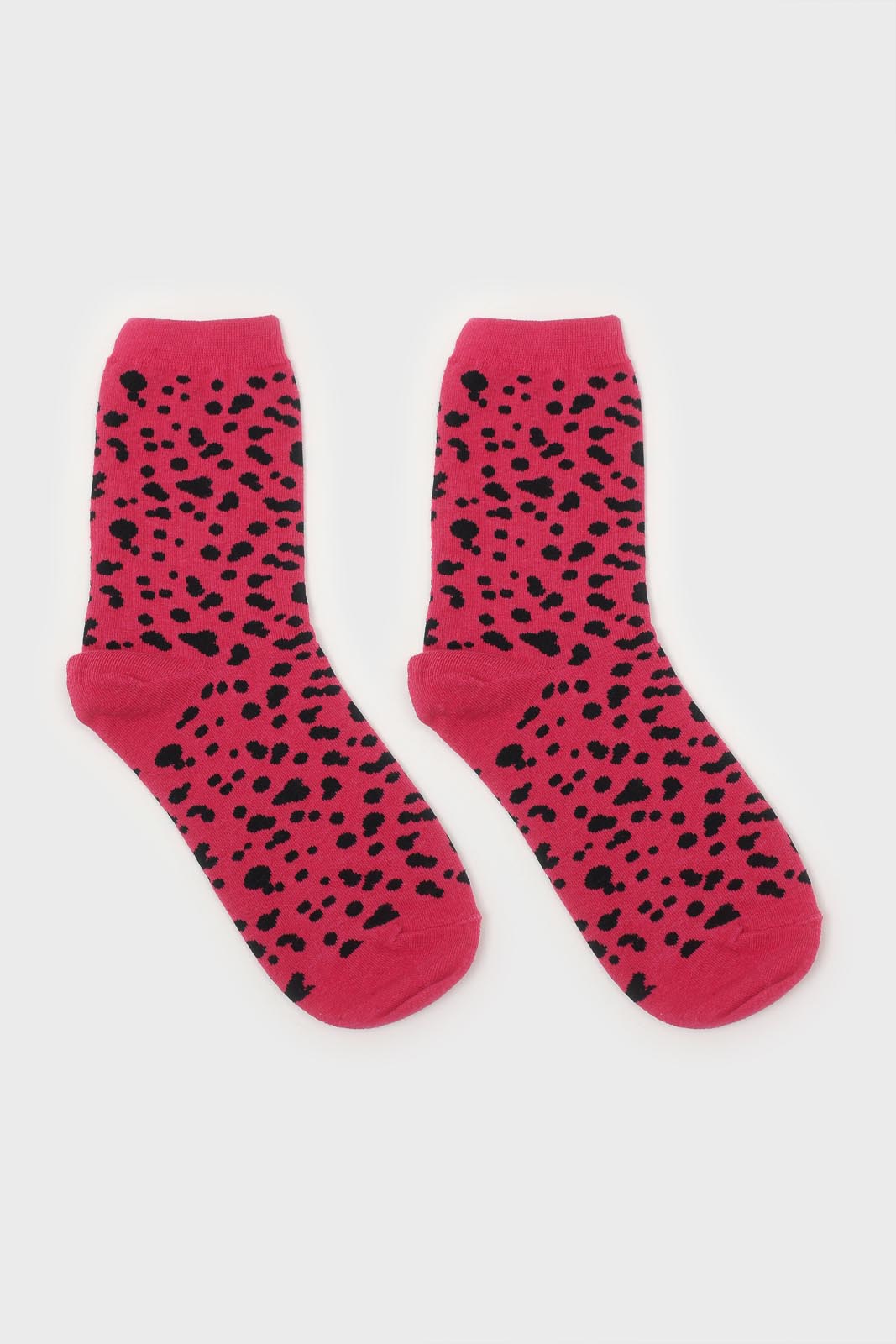 Hot pink and black leopard socks_3