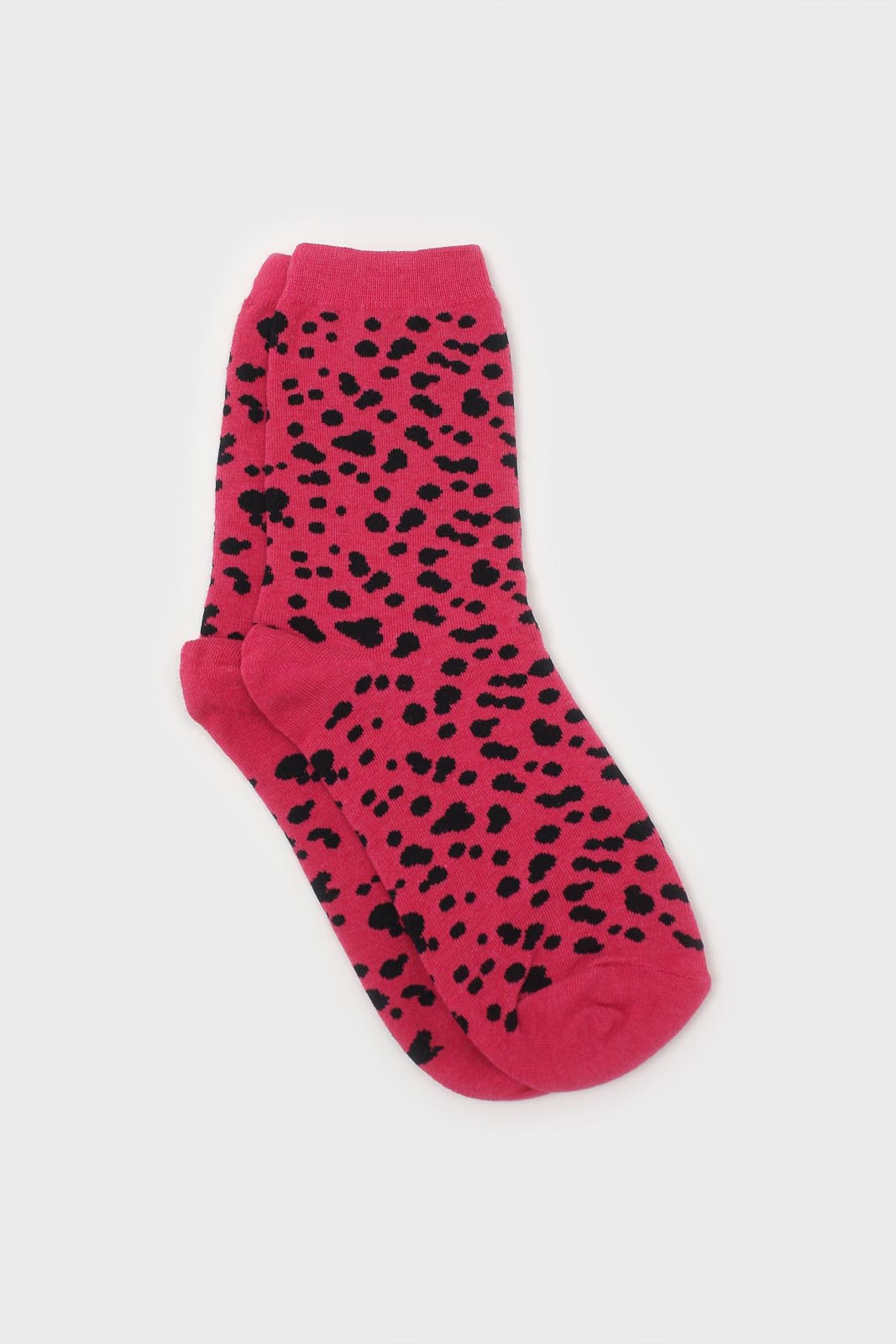 Hot pink and black leopard socks_1