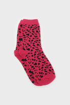 Hot pink and black leopard socks_1