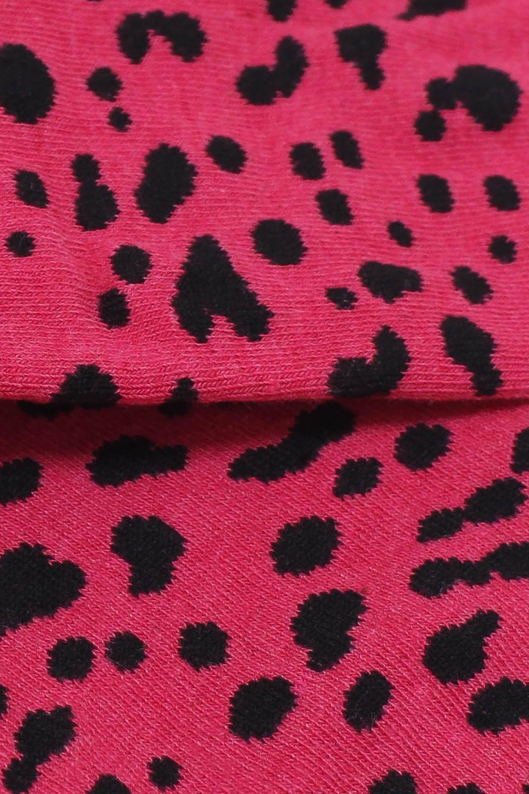 Hot pink and black leopard socks_2